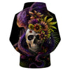 Image of Flowery Skull Hoodie  By Sunima Art