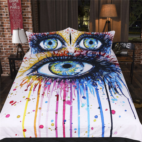 Rainbow Fire Bedding Set by Pixie Cold Art