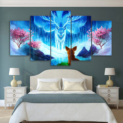 Fox and Nine tail fox Wisdom HD print 5 piece canvas by JoJoesArt