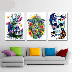 Skull and Turtle Life HD print 1 piece canvas art Poster by Pixie Cold Art