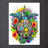 Image of Skull and Turtle Life HD print 1 piece canvas art Poster by Pixie Cold Art